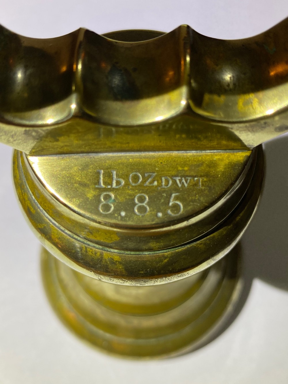 Set of Victorian Brass Weights View V