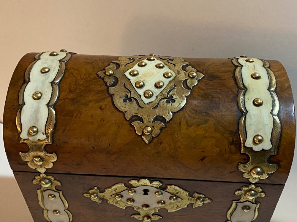 Burr Walnut Tea Caddy View V