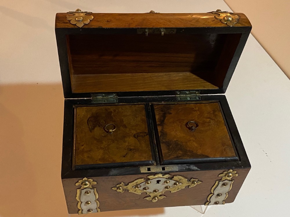 Burr Walnut Tea Caddy View VIII