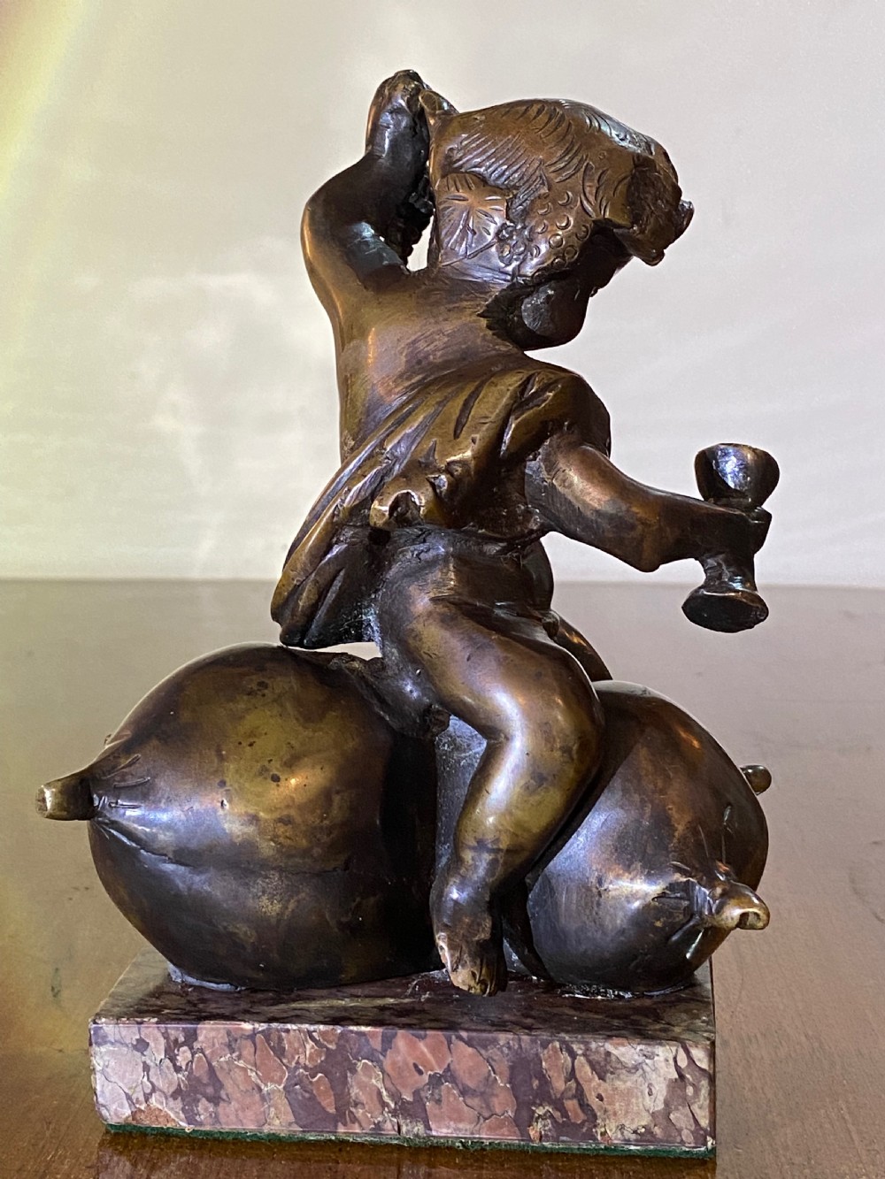Grand Tour Bronze Model of Bacchanalian Putto View III