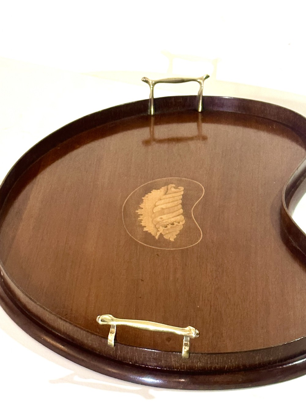 Edwardian Inlaid Mahogany Gallery Tray View II