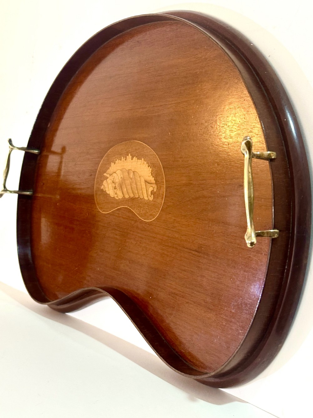Edwardian Inlaid Mahogany Gallery Tray View IV