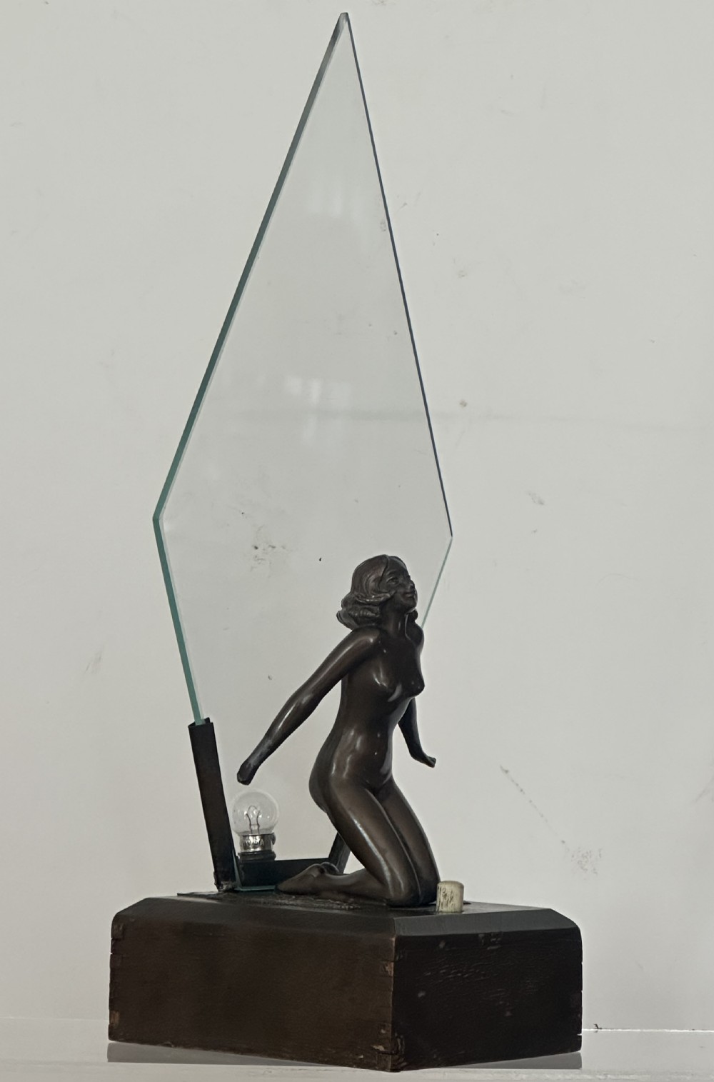 Bedside Light with  Cold Painted Bronze Figure View II