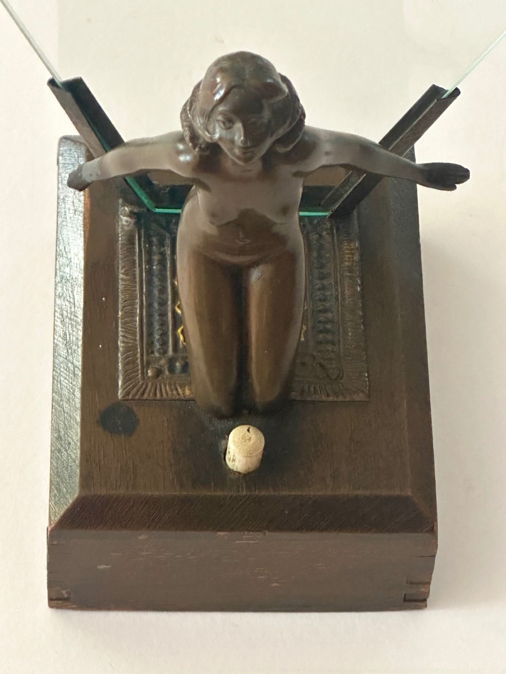 Bedside Light with  Cold Painted Bronze Figure View VII