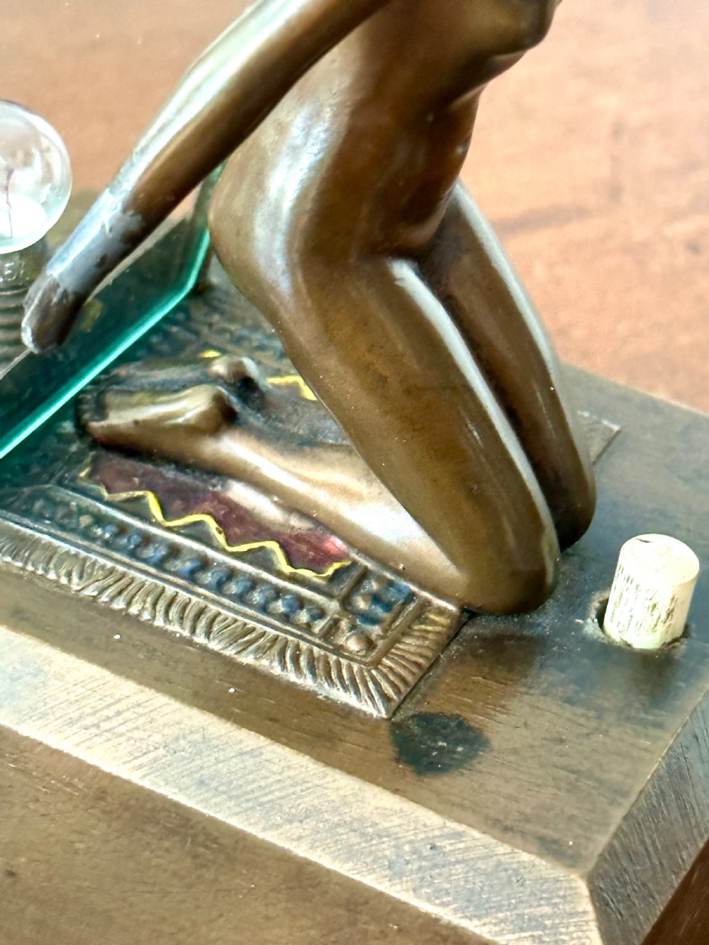 Bedside Light with  Cold Painted Bronze Figure View VIII