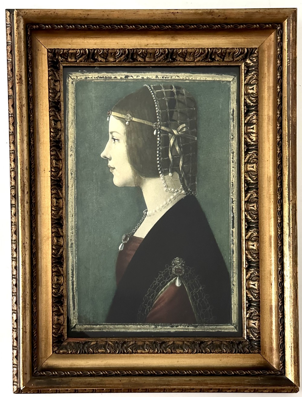Antique Print of Beatrice D'este by Leonardo da Vinci