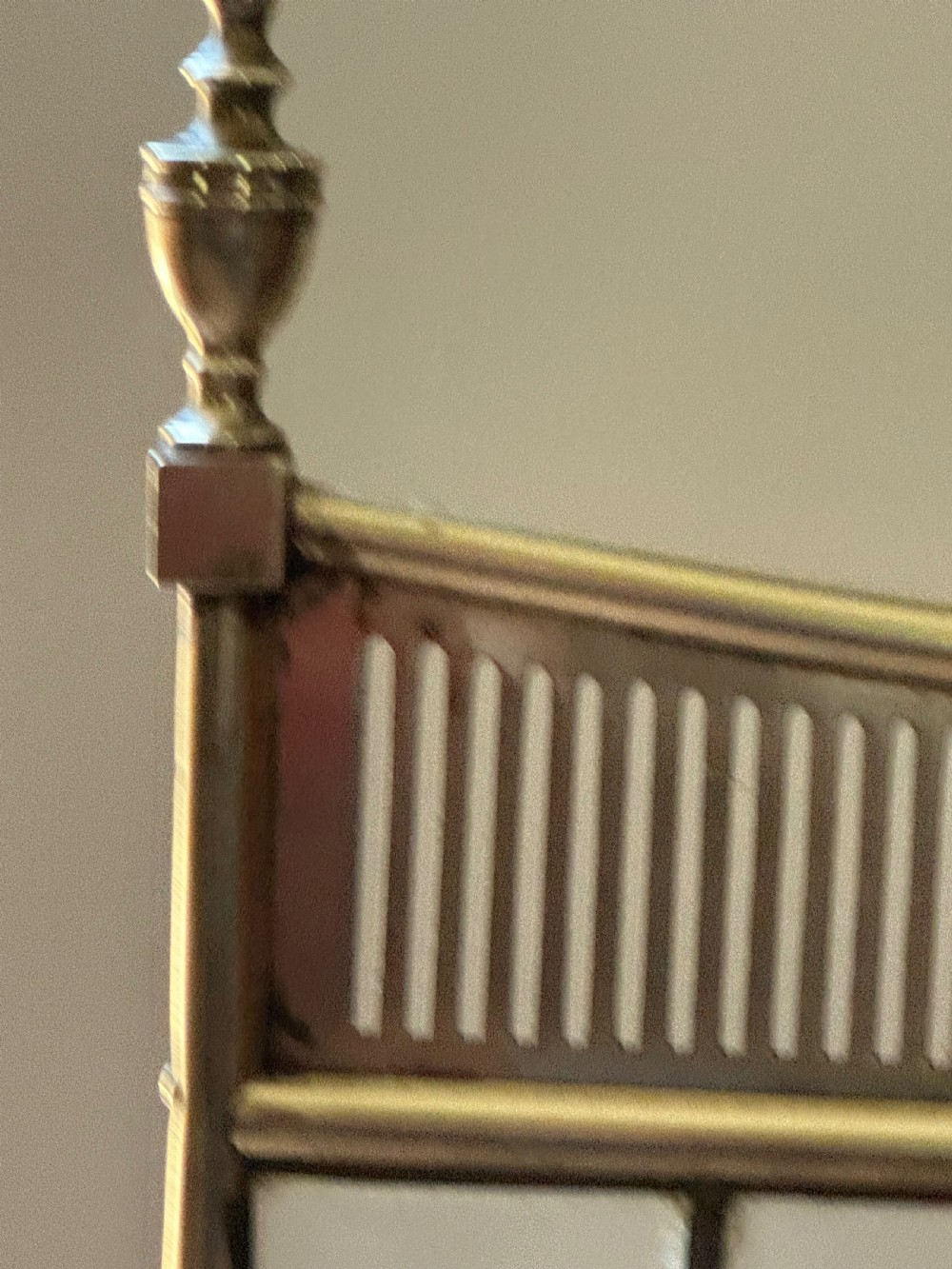 Antique Brass Fire Guard with Bevelled Glass Panels View III