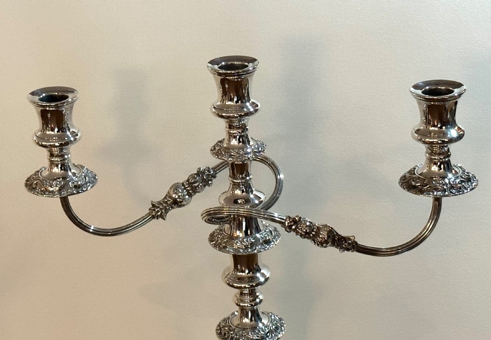 Antique Sheffield Silver Plated Candelabra View III