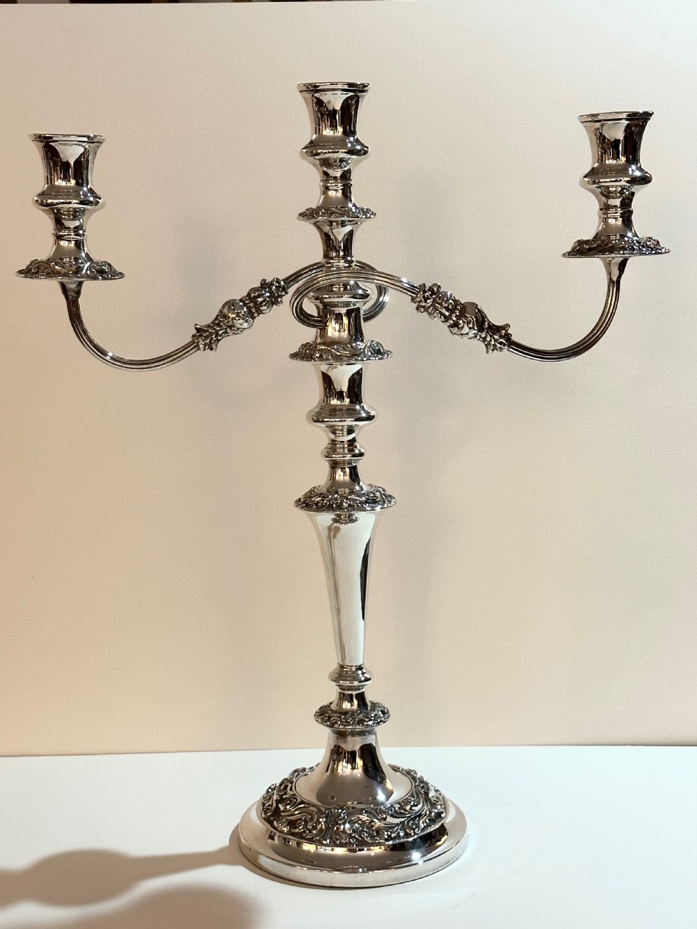 Antique Sheffield Silver Plated Candelabra View V