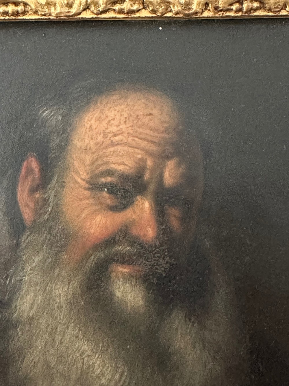 Oil on Board Depicting Half Portrait of a Monk  View III