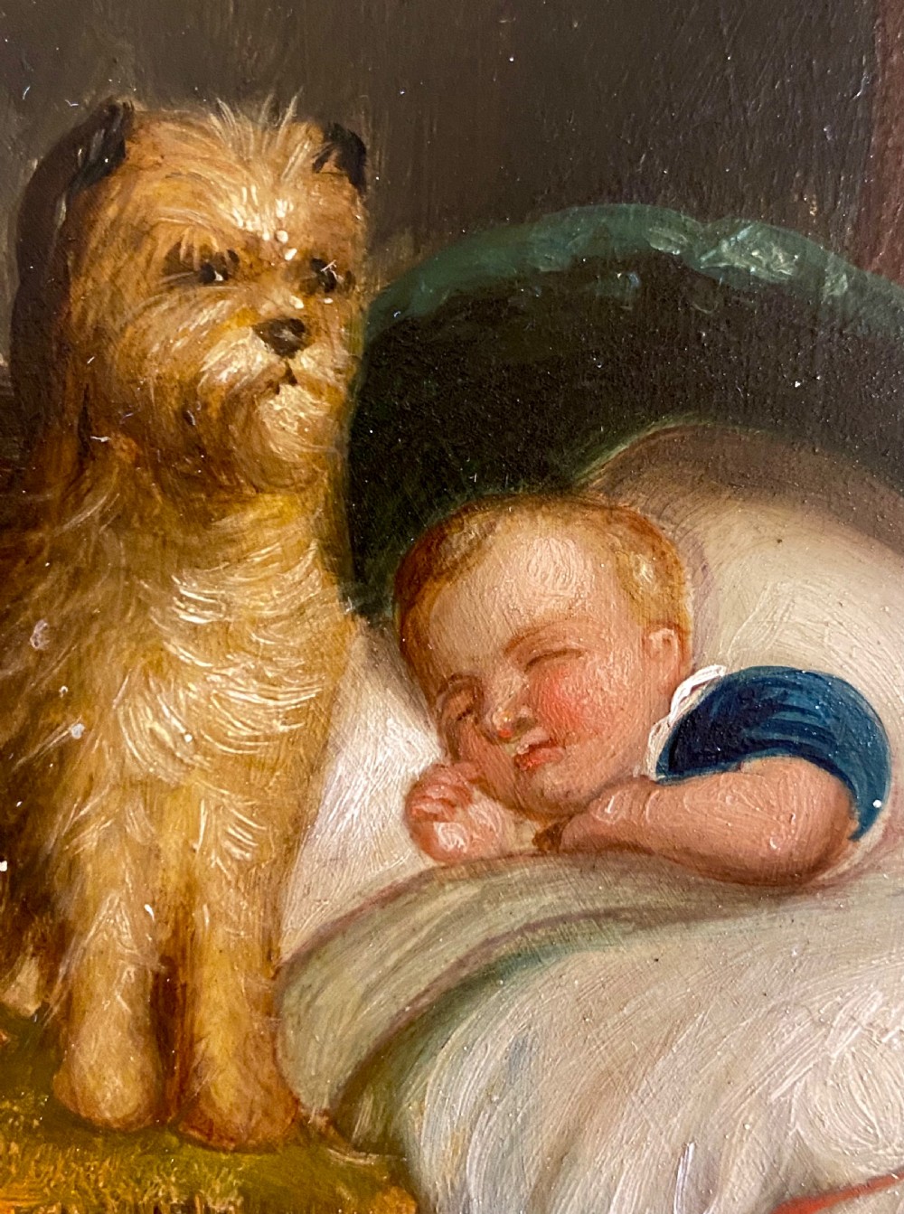 Victorian Oil of Nursery Scene View III
