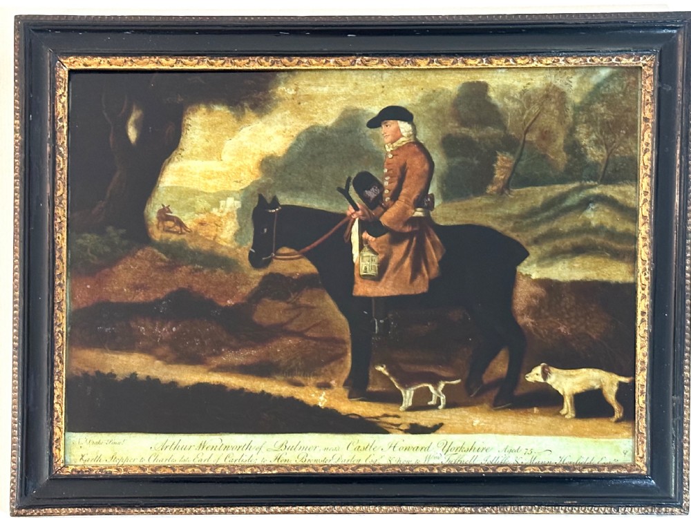 Georgian Reverse Coloured Engraving on Glass