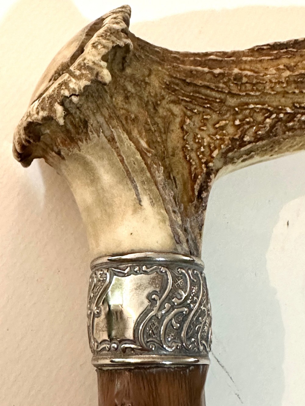 Briar Walking Stick with Stag Horn Handle View III