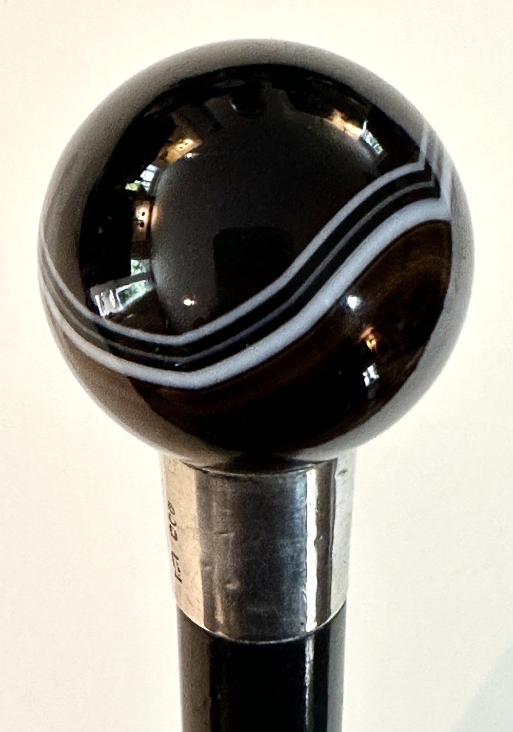 Walking Stick with Banded Agate Knob. 1880  View IV