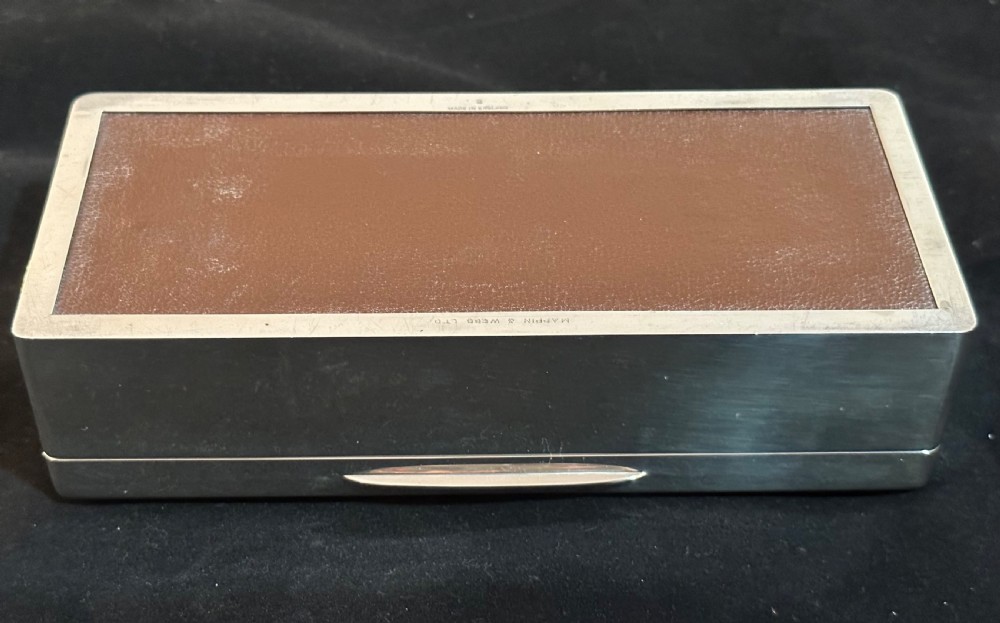 Mappin and Webb Silver Cigarette Box View V