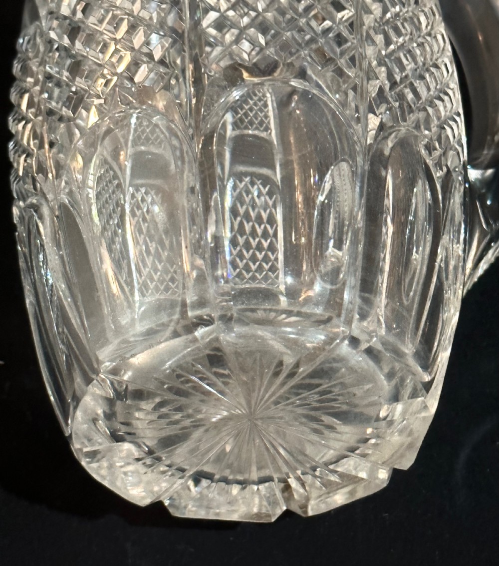 Cut Crystal and Silver Water Jug  with two Glasses  View VII