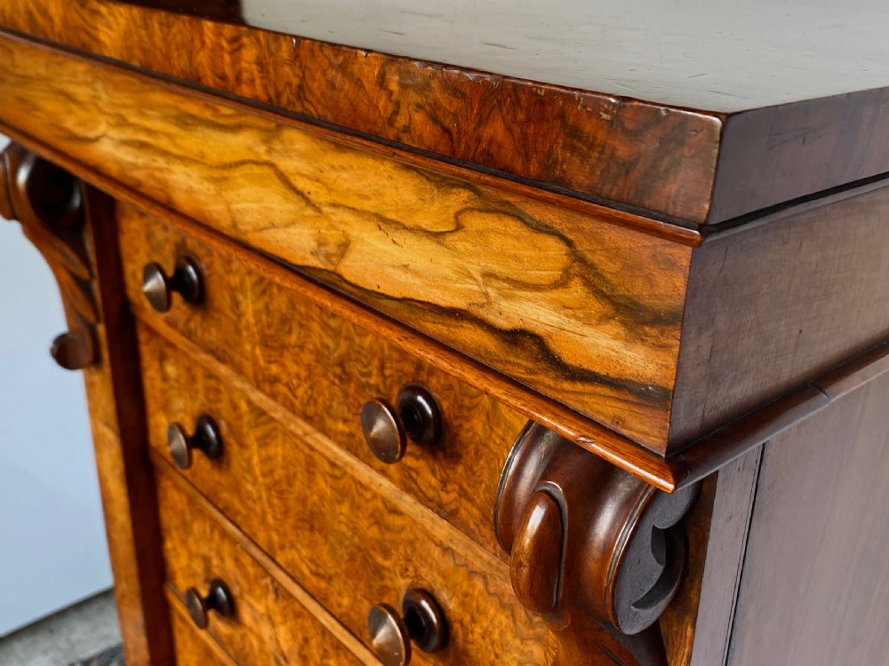 Walnut Wellington Secretaire Chest  View VIII