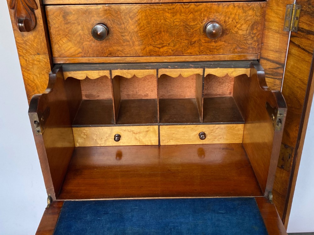 Walnut Wellington Secretaire Chest  View XII