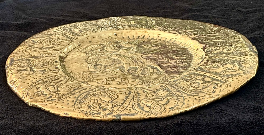 Set of Five Brass Indian Temple Plates View IX