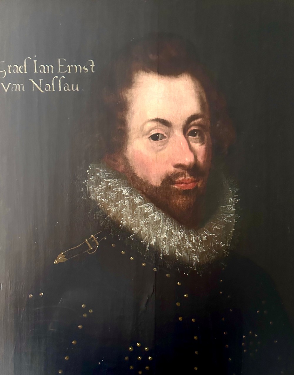 Oil on Panel Portrait of Nobleman Circa 1620 View III
