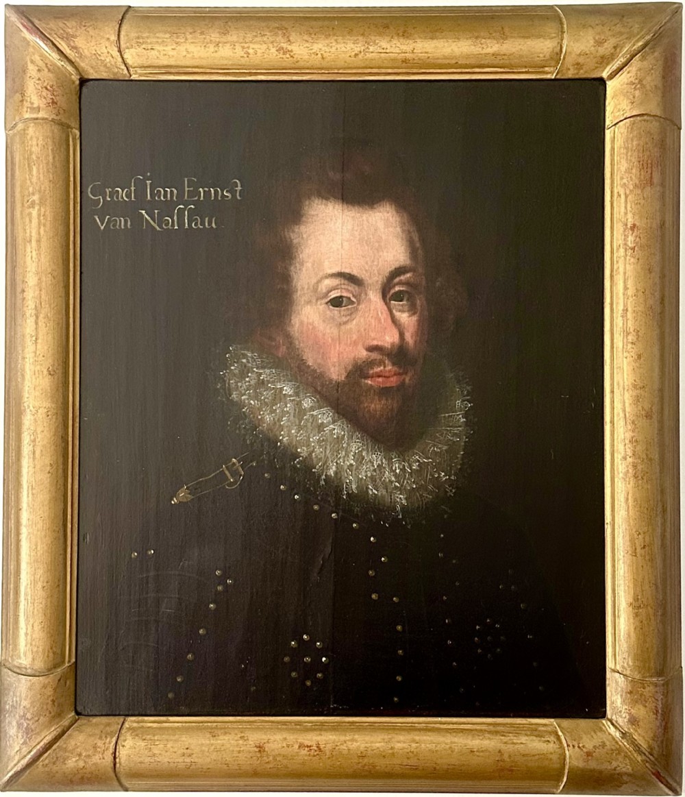 Oil on Panel Portrait of Nobleman Circa 1620