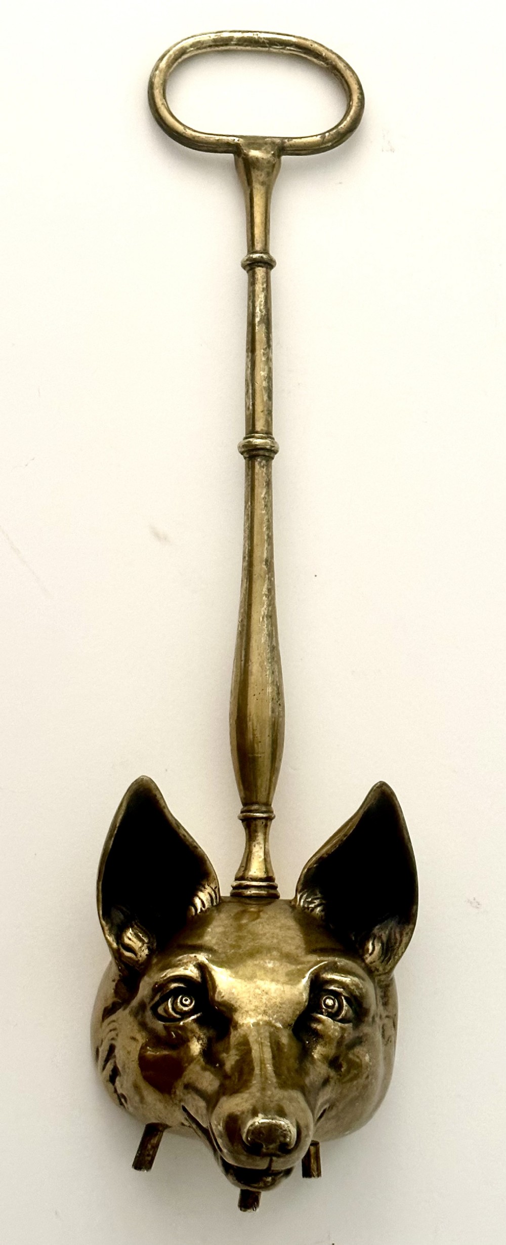 Fox Mask Doorstop in Brass 