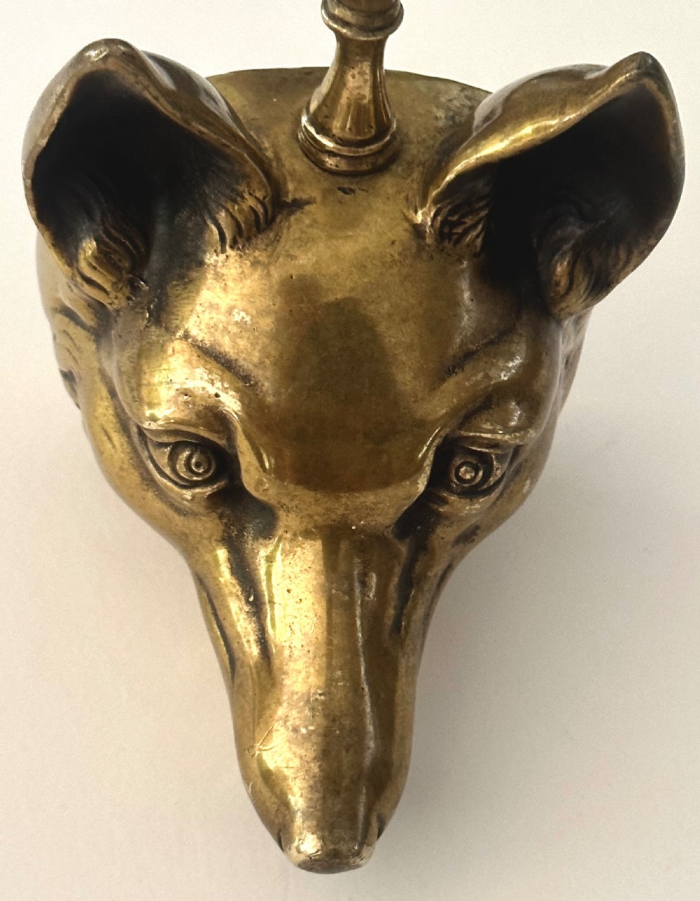 Fox Mask Doorstop in Brass  View IV