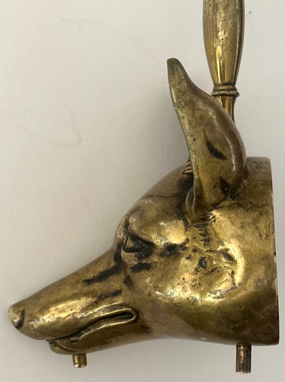 Fox Mask Doorstop in Brass  View VIII
