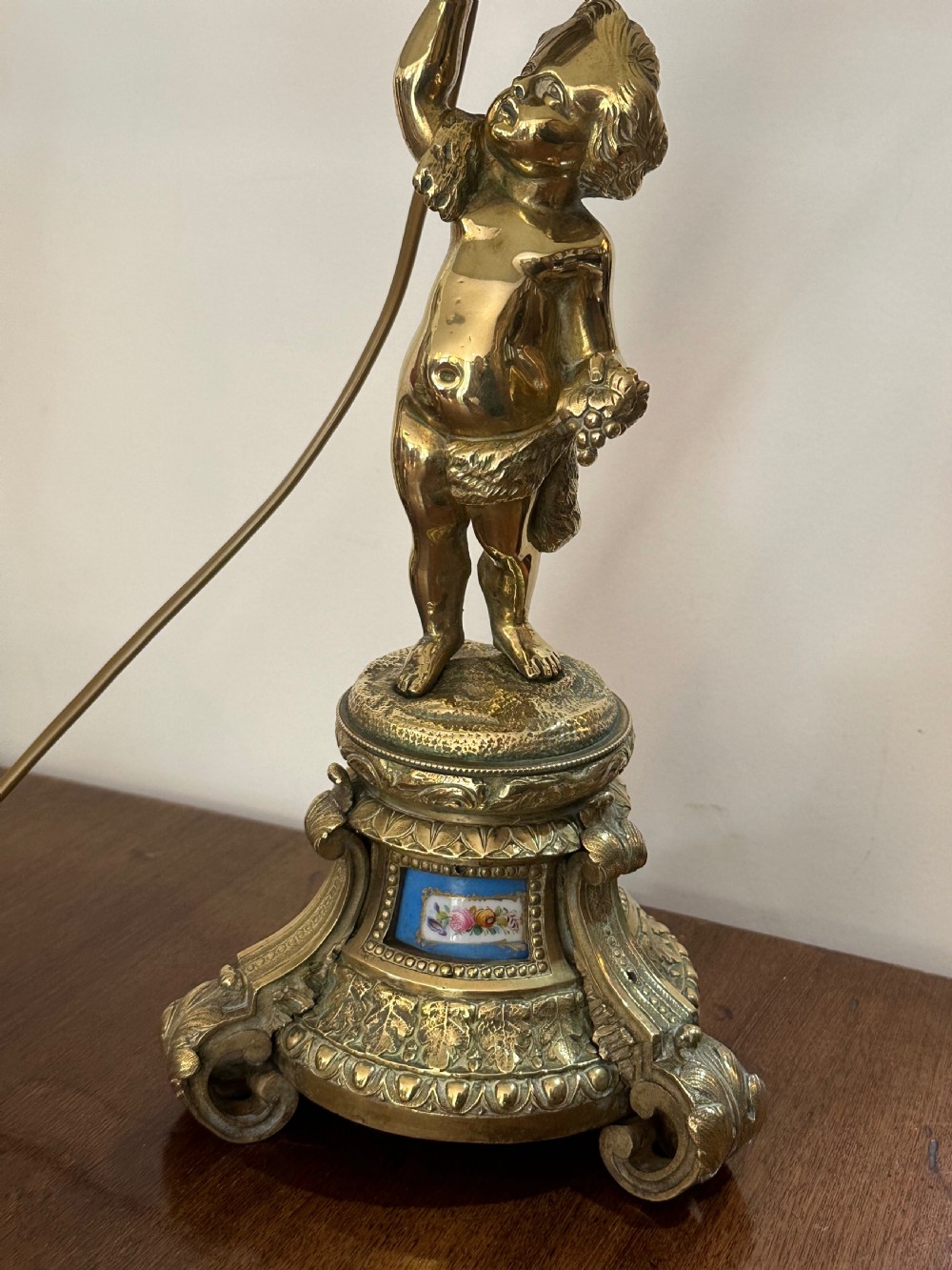Pair of Gilt Bronze Figural Table Lamps  View V