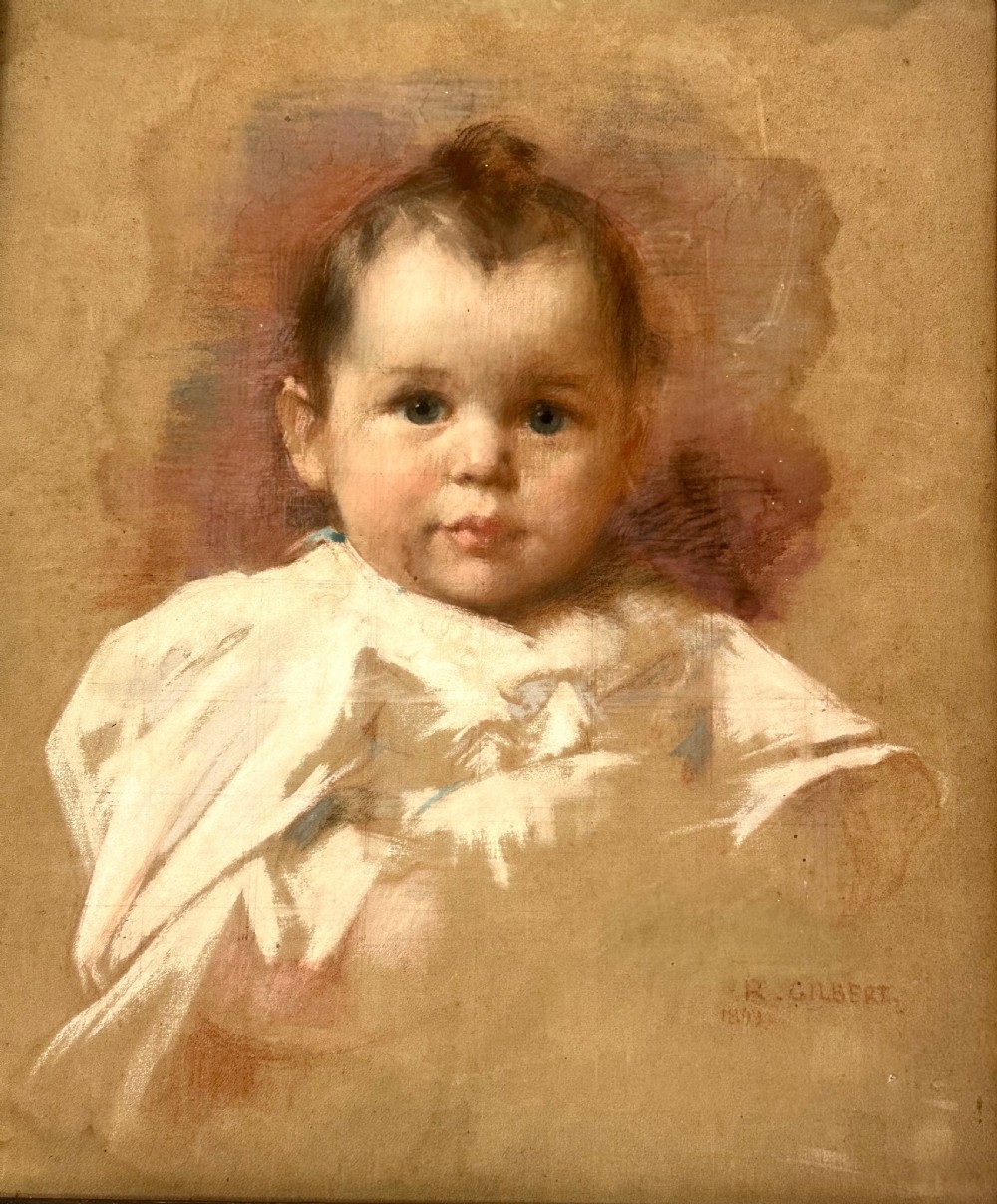Portrait in Pastel by René Joseph Gilbert (1858-1914) View II