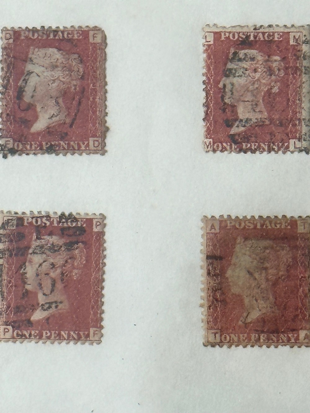 Framed Set of Forty-Two Penny Red Stamps View III