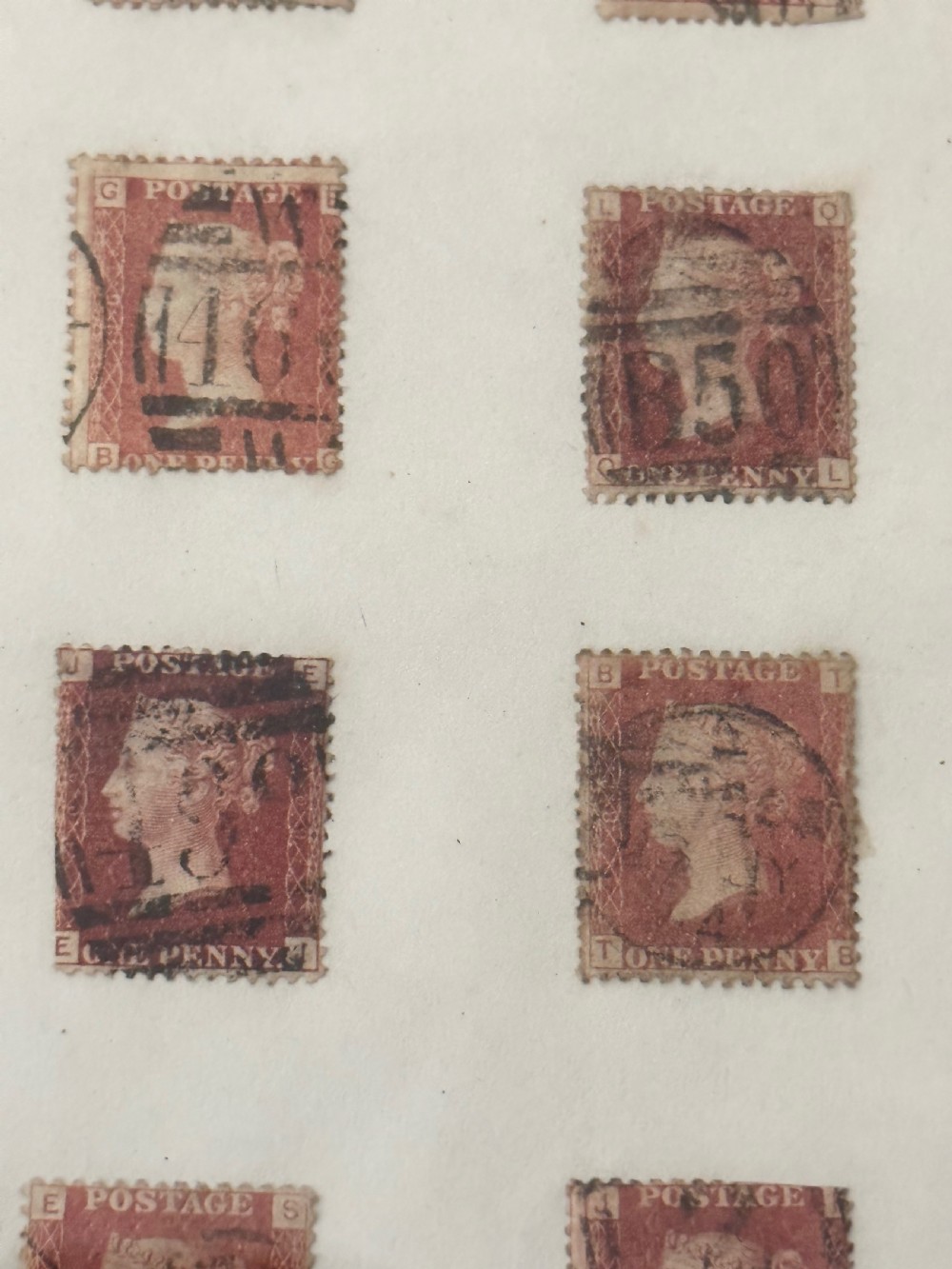 Framed Set of Forty-Two Penny Red Stamps View IV