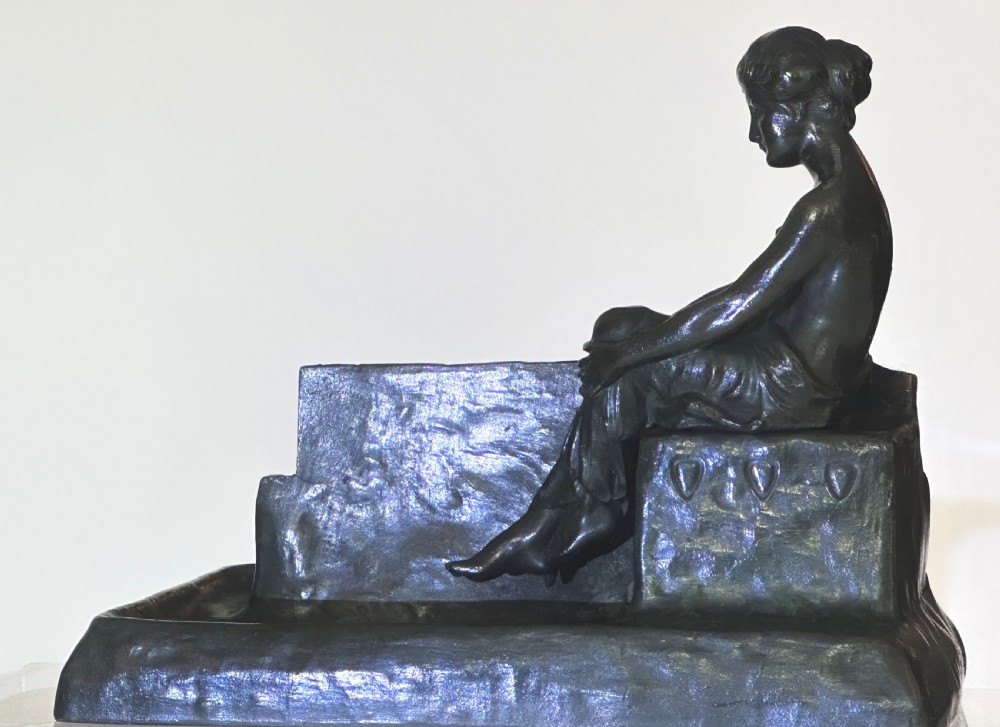 Art Nouveau Bronze Pin Tray