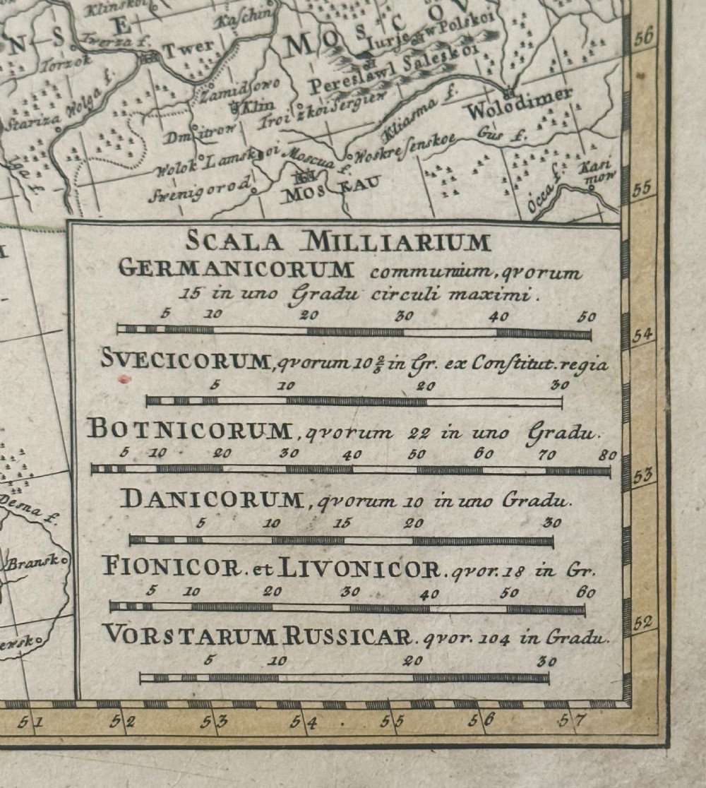 18th Century Engraved Map of Scandinavia View V