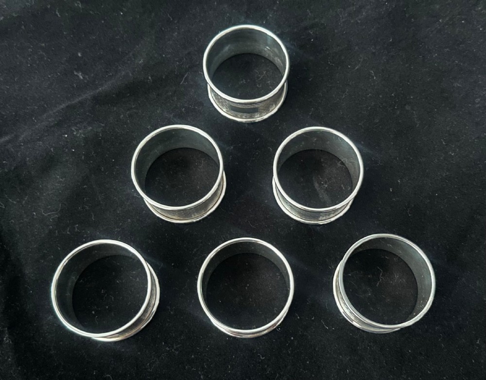 Set of Six Silver Napkin Rings View V