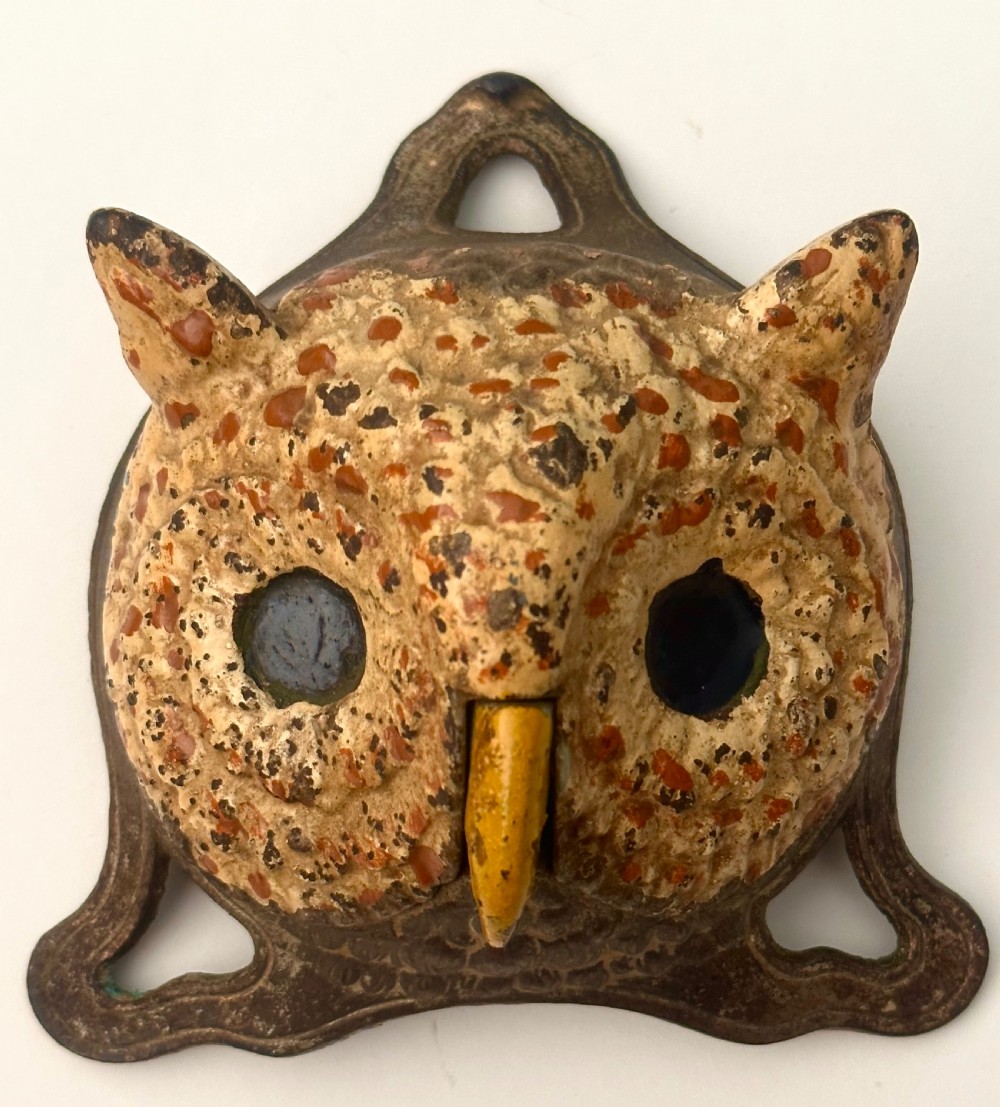 German Desk Bell in the Form of an Owl