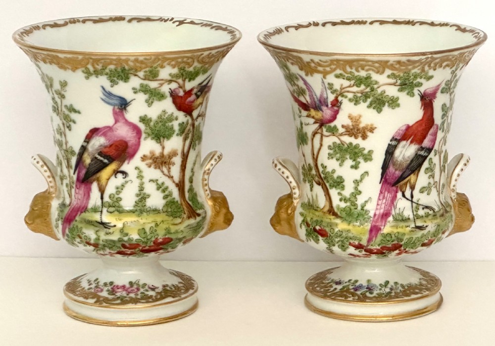 Pair of Chelsea Gold Anchor Vases. View II