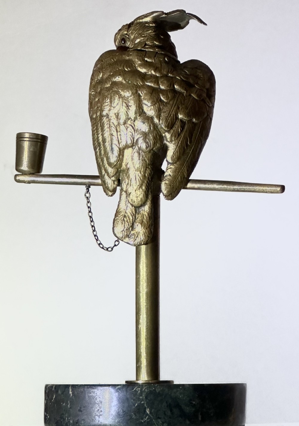 Gilt Metal Desktand with a Cockatoo View II