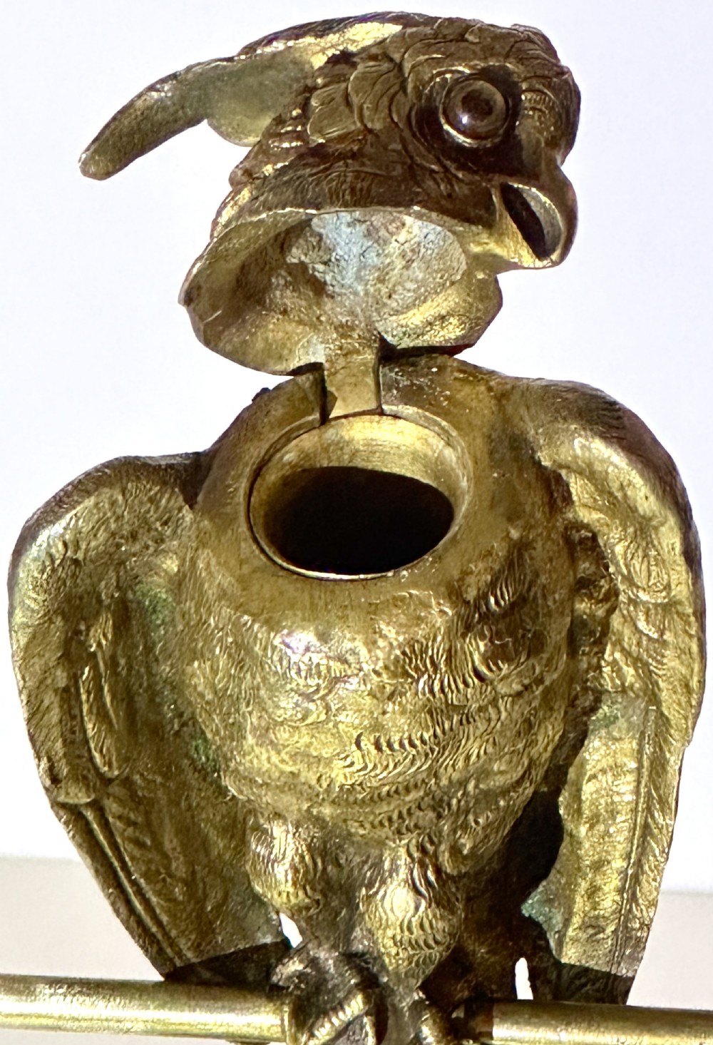 Gilt Metal Desktand with a Cockatoo View III