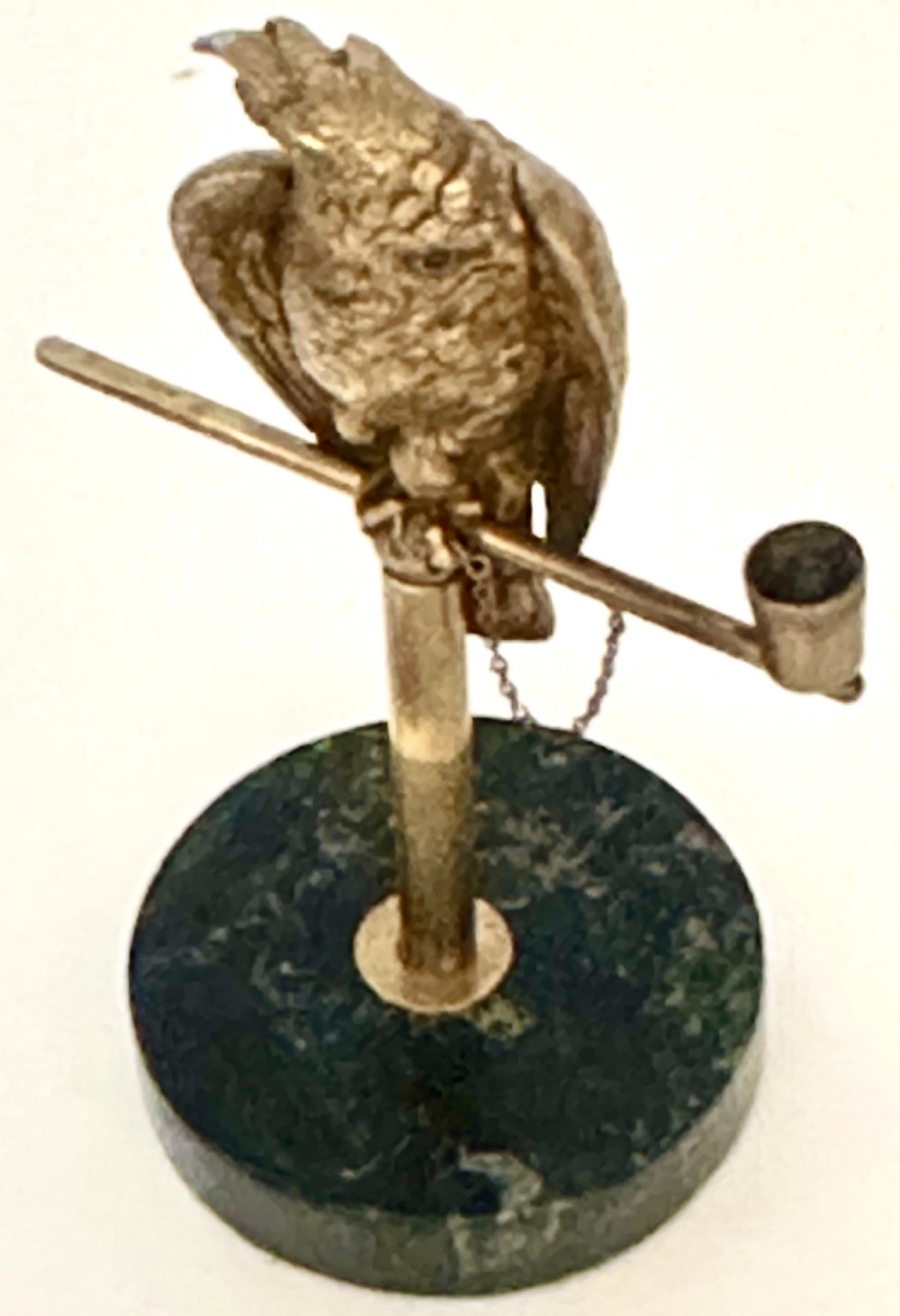 Gilt Metal Desktand with a Cockatoo View V
