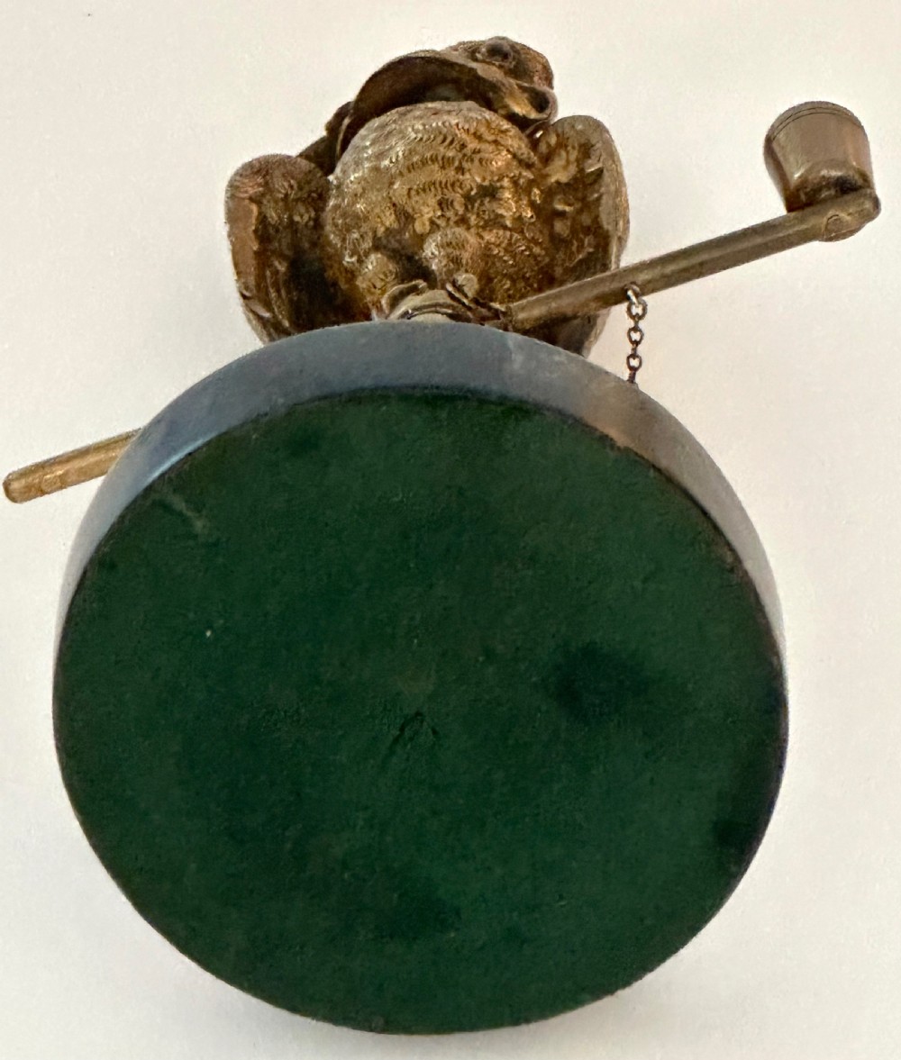 Gilt Metal Desktand with a Cockatoo View VI