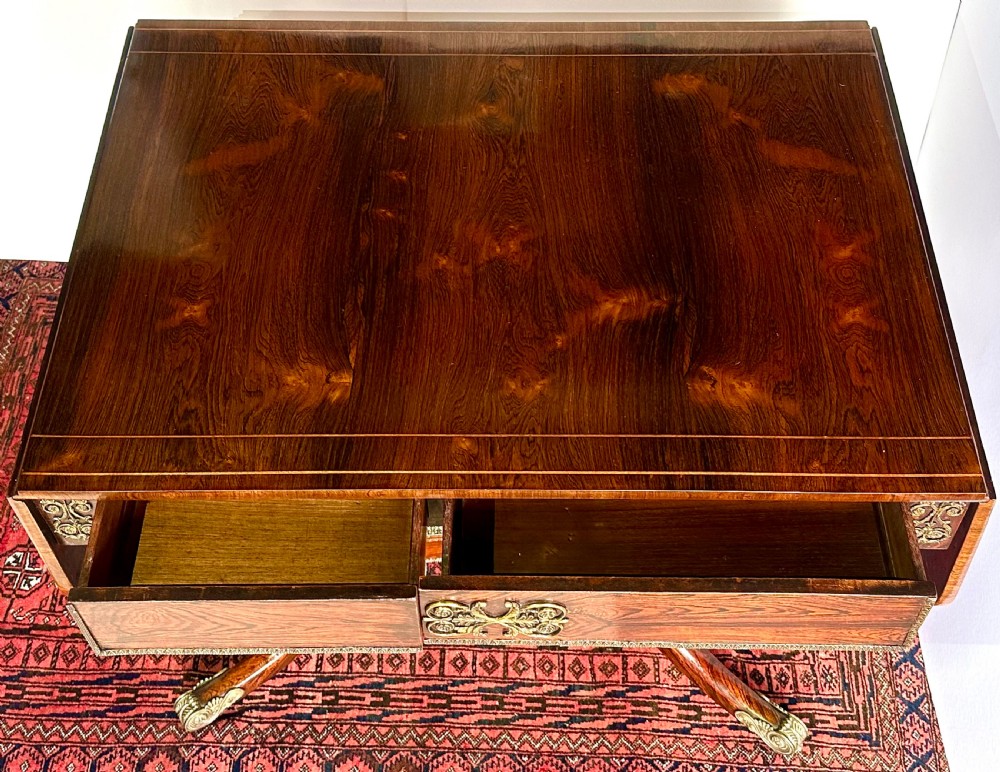 Regency Rosewood Sofa Table View VII