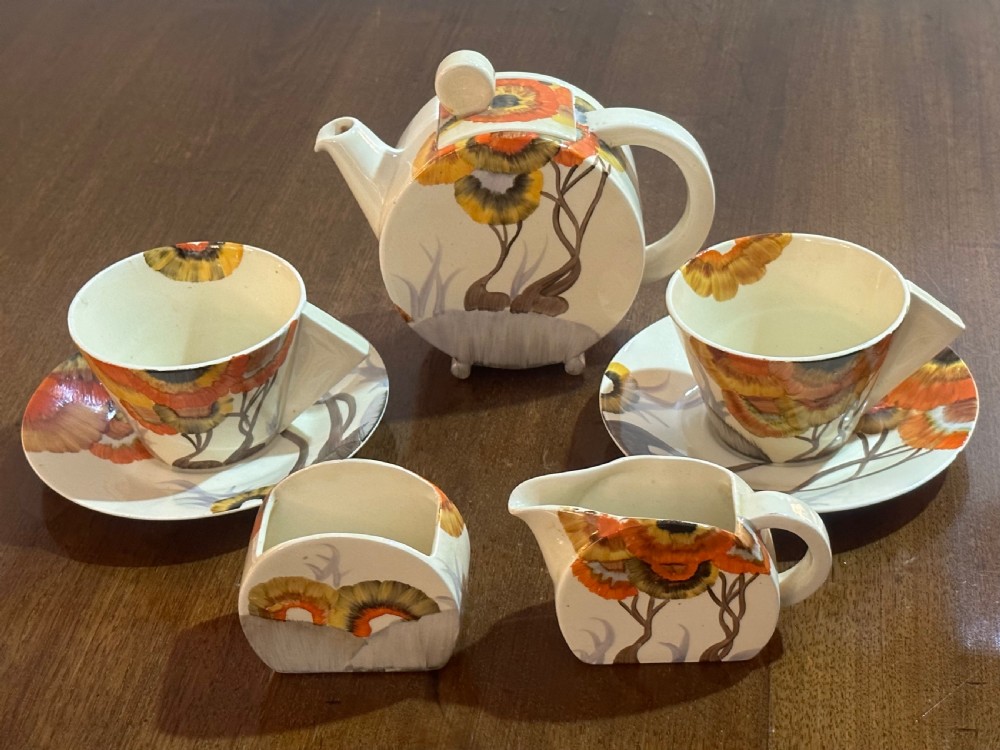Clarice Cliff Bizarre Pattern Teaset