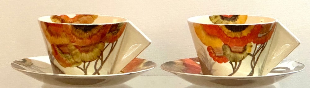 Clarice Cliff Bizarre Pattern Teaset View VI