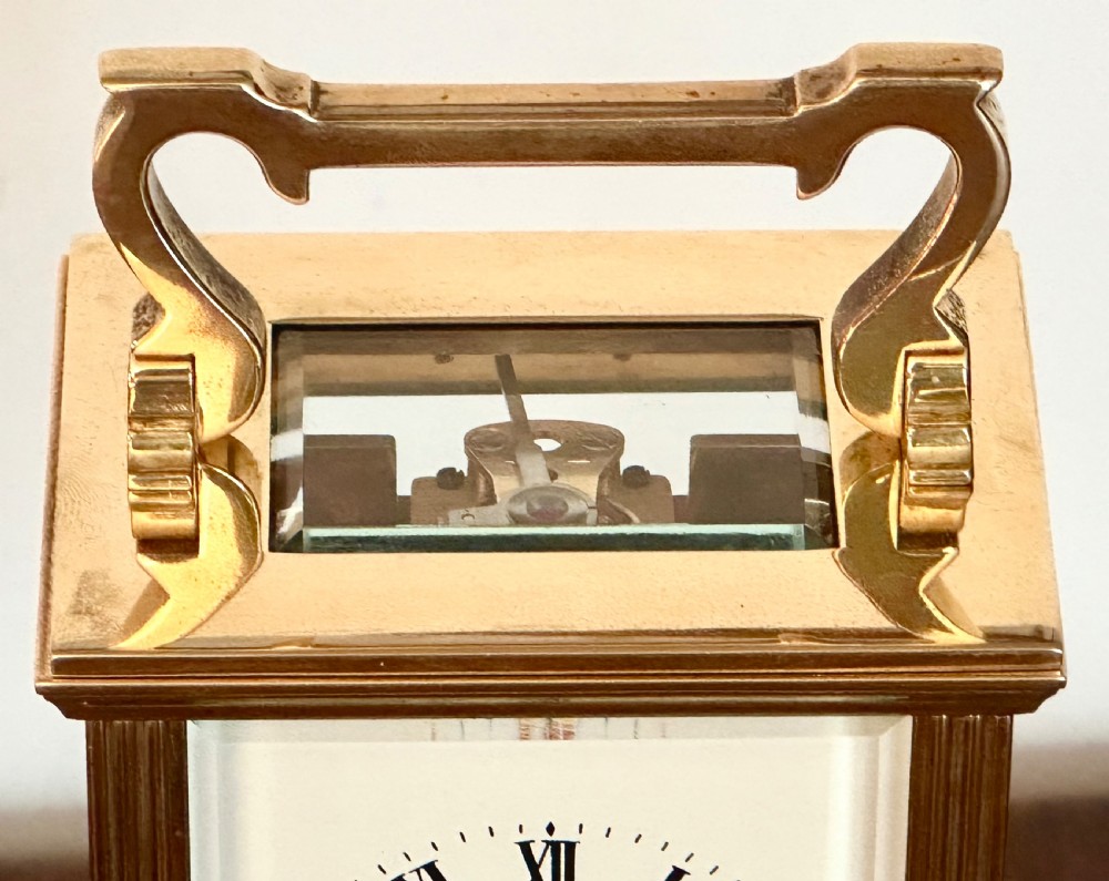 Brass Cased Carriage Clock by Garrard & Co. View IV