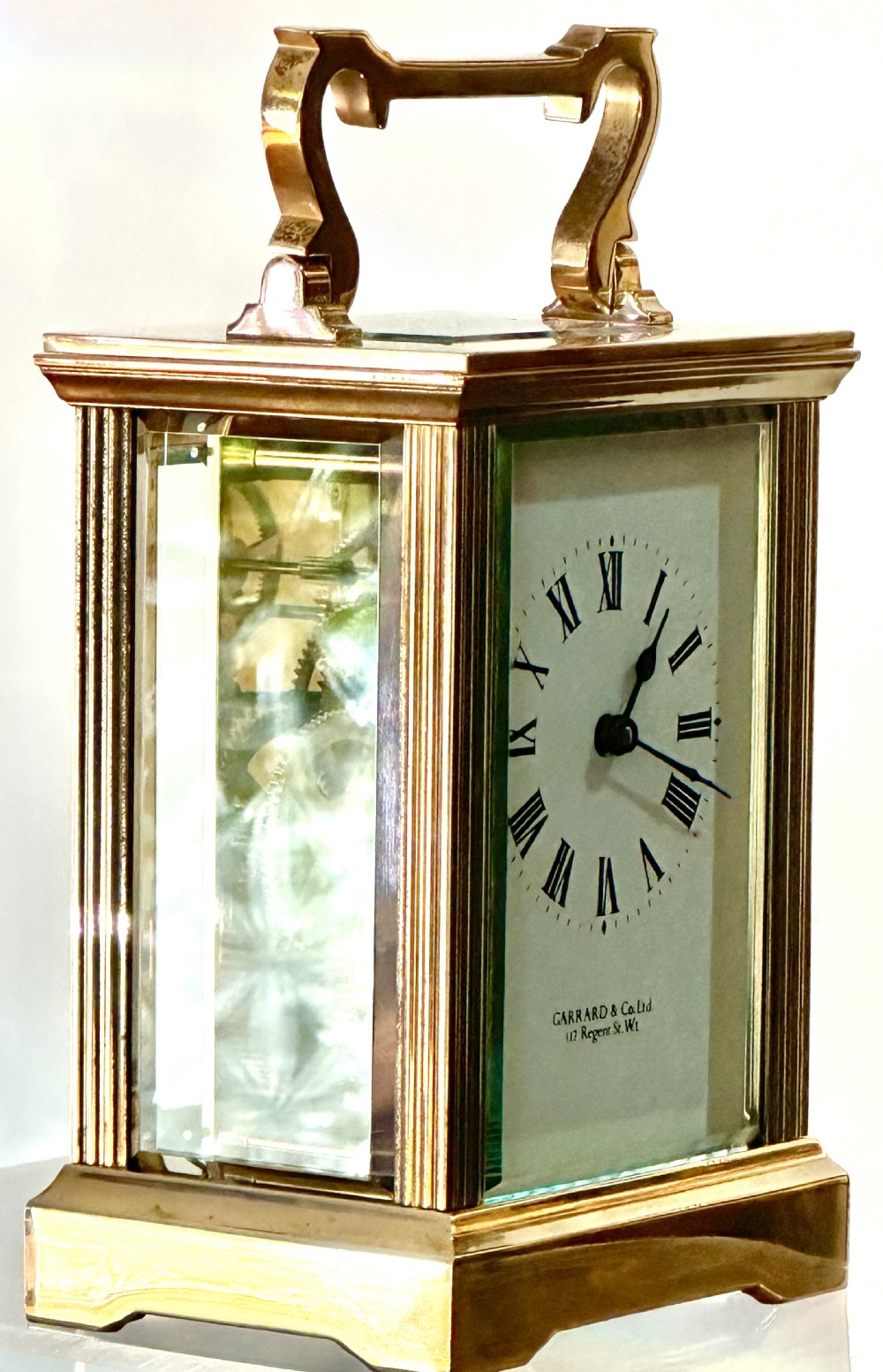 Brass Cased Carriage Clock by Garrard & Co. View VIII