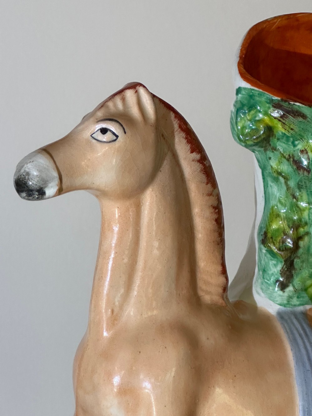 Pair of Staffordshire Spill Vases with Horses and Foals View VII