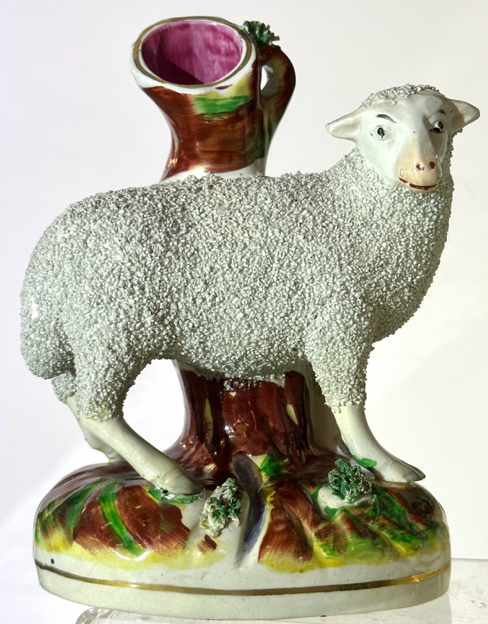 Pair of Staffordshire Ewe and Ram Spill Vases View II