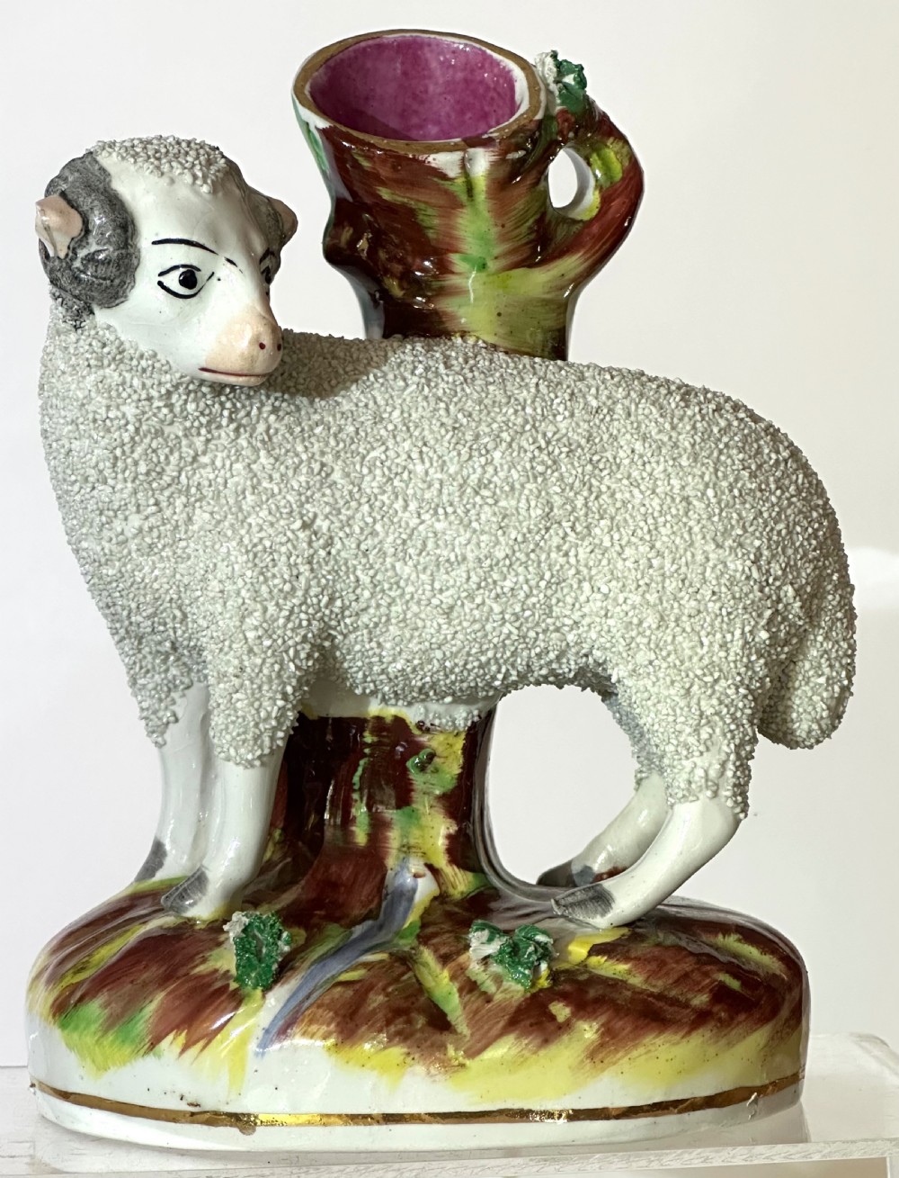 Pair of Staffordshire Ewe and Ram Spill Vases View III