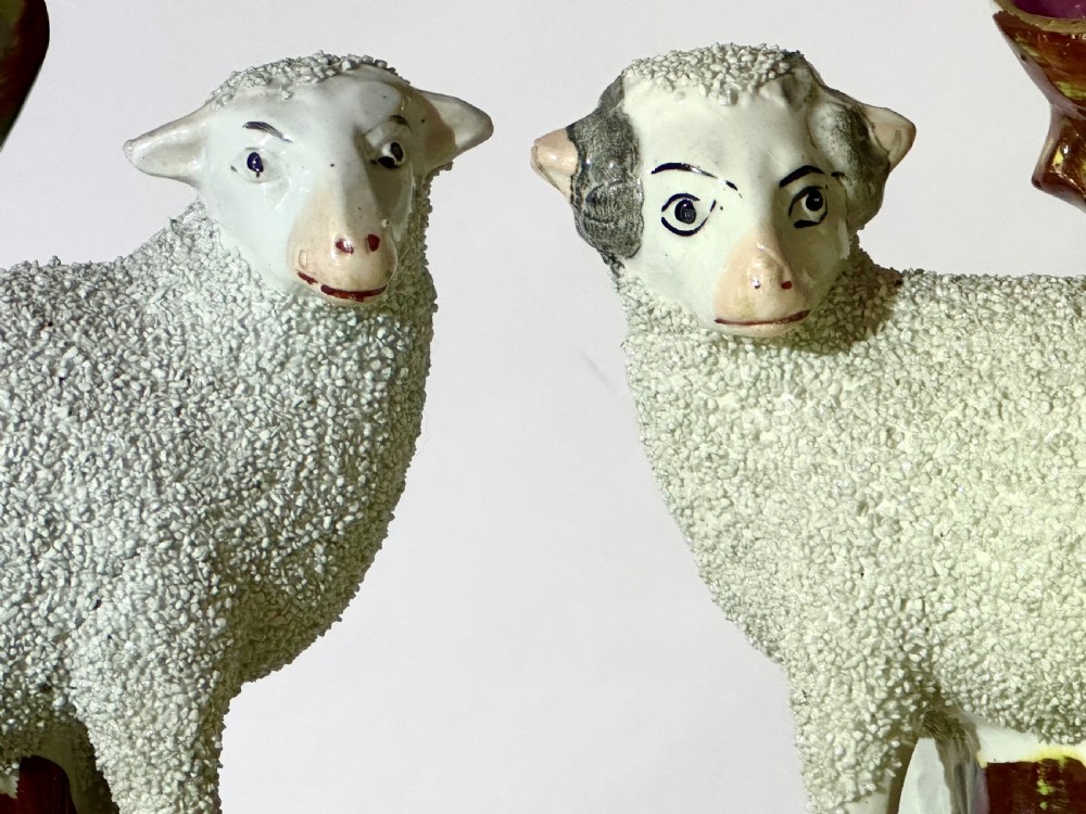 Pair of Staffordshire Ewe and Ram Spill Vases View IV